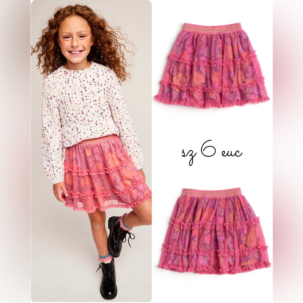 Sz 6 (7) Finding Foxtale Pink Peekaboo skirt Wildflowers Matilda Jane